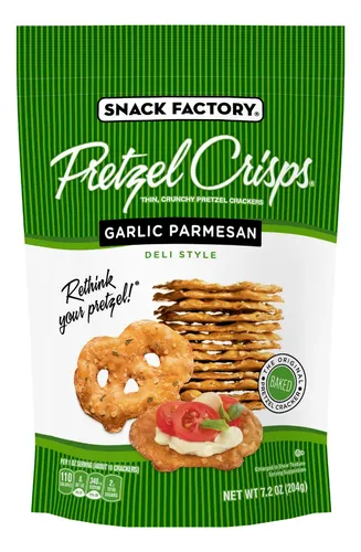 PRETZEL CRISPS AJO Y PARMESANO X204G